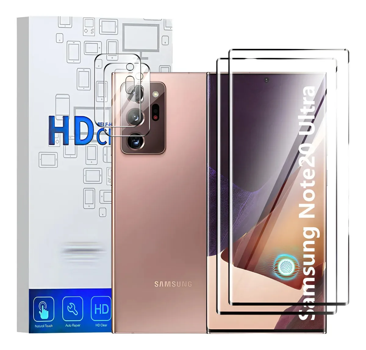 Filme de 2 lentes e 2 lentes para Samsung Galaxy Note20 Ultra