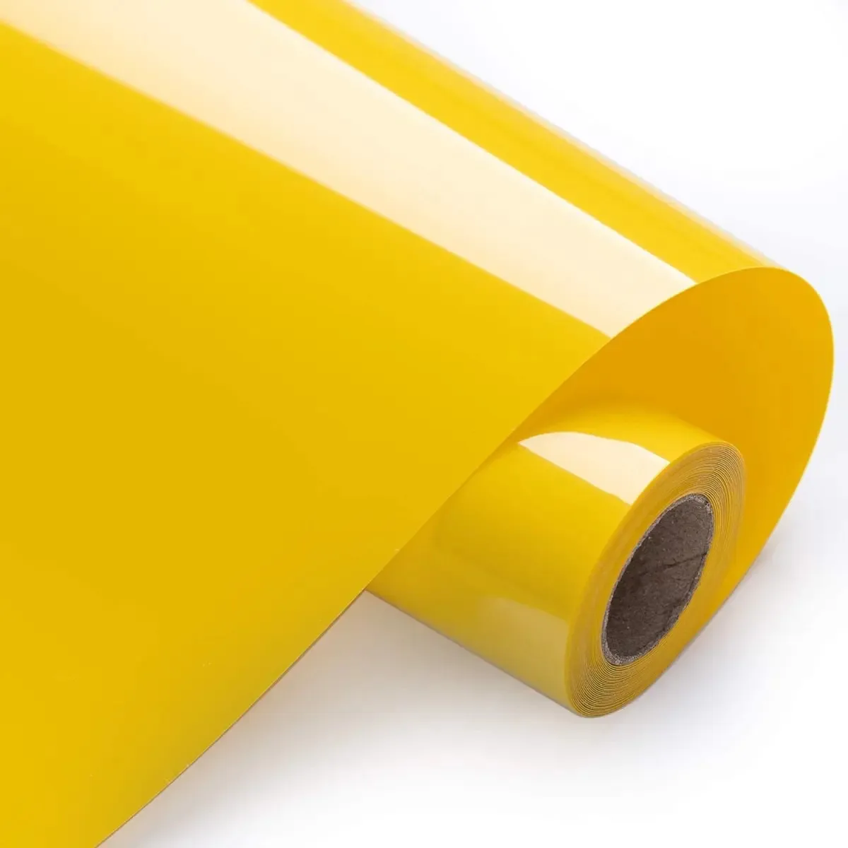 Vinil têxtil de PVC básico 30,5 x 300 cm para camisetas têxteis amarelas