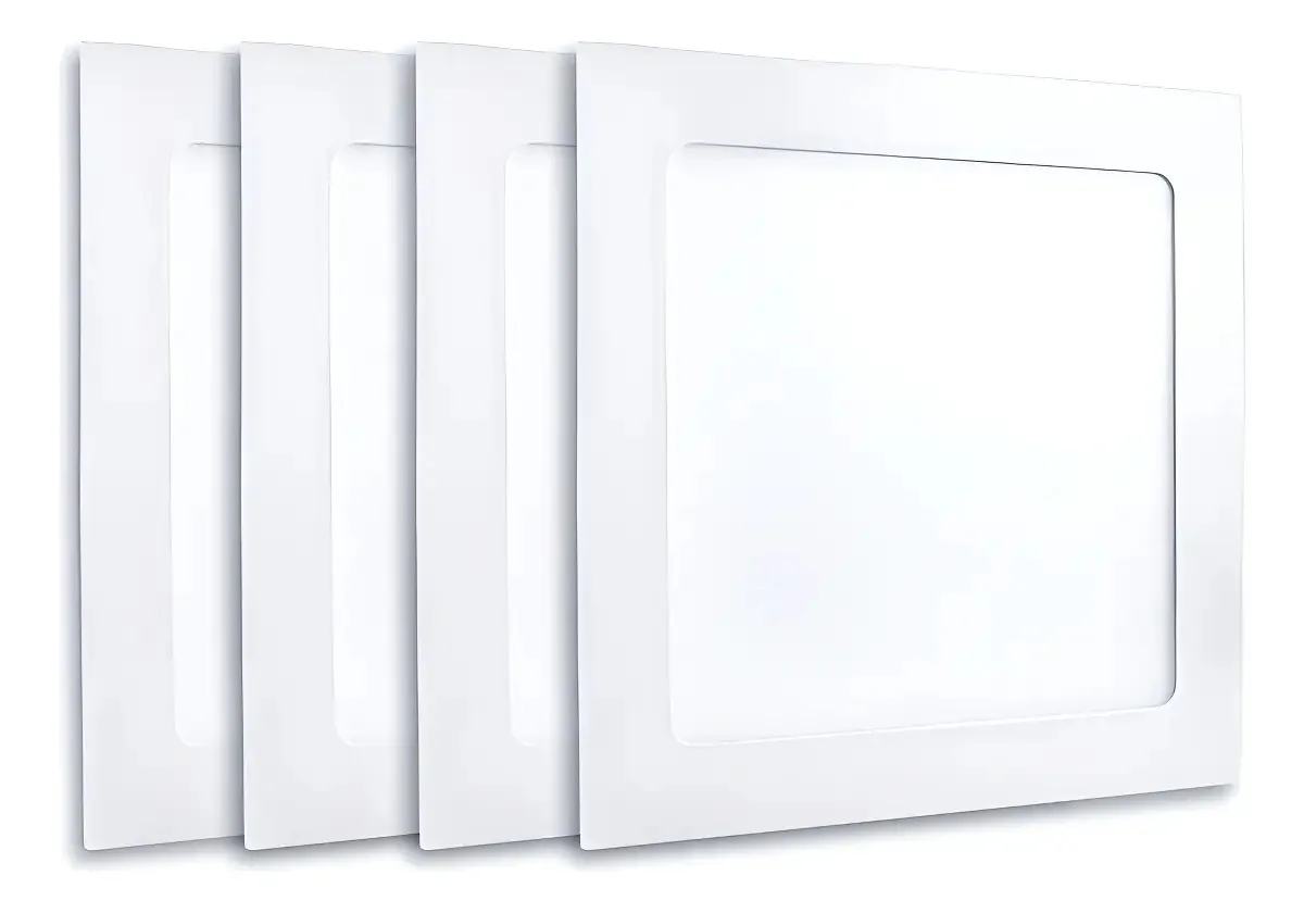 Kit 4 Paineis Led Embutir Quadrado 18w 4k Branco Neutro
