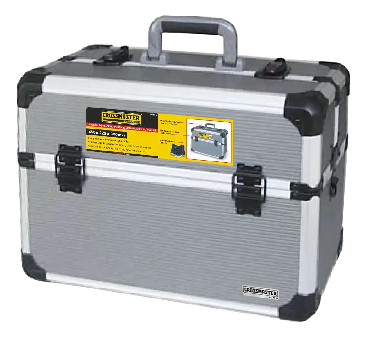 Caixa de ferramentas Crossmaster 9931116 Aluminium Bellows cor cinza