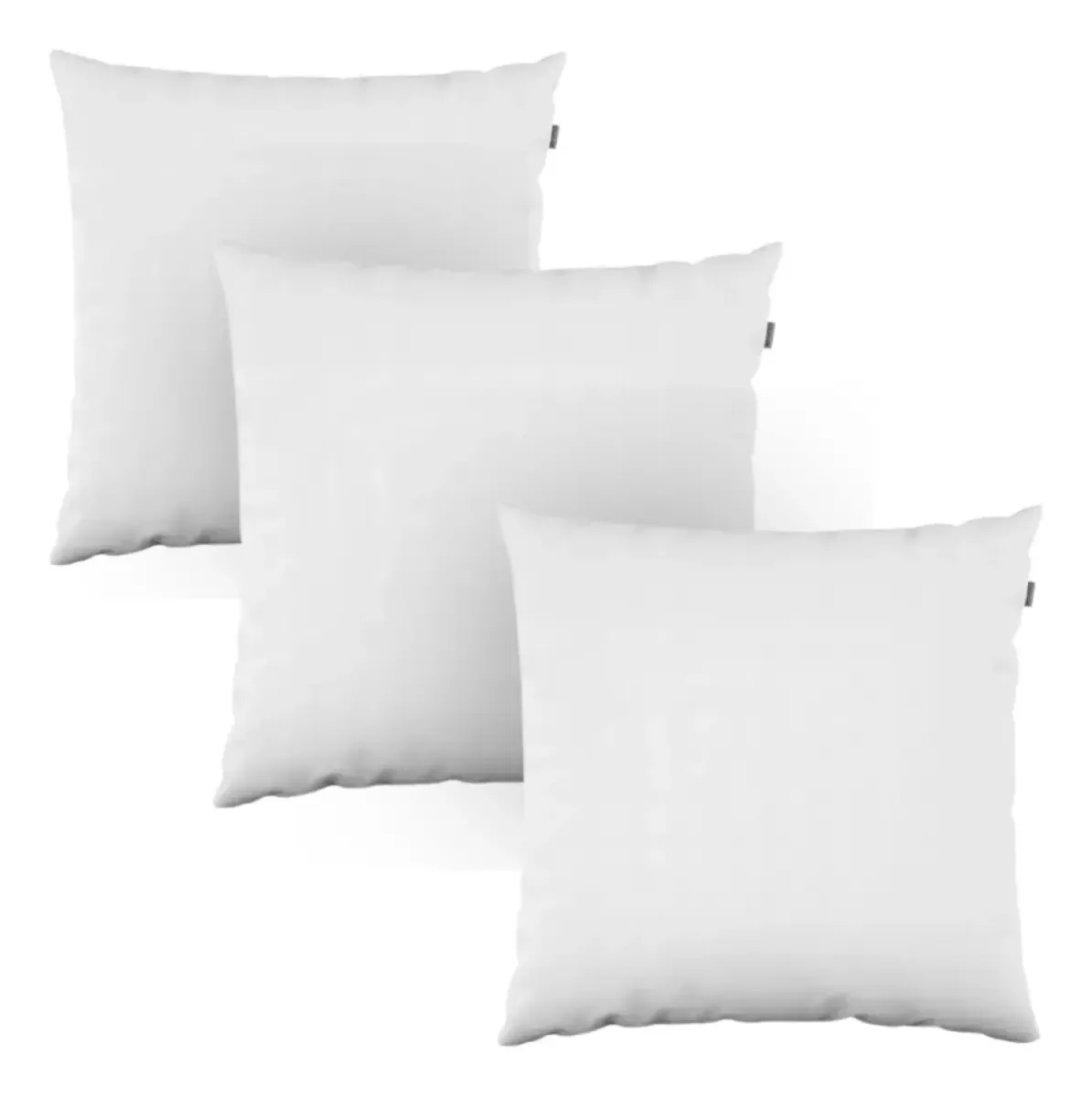 3 Almofada Retangular 35x35 Cm Mandy Colmeias Conforto Branco Liso