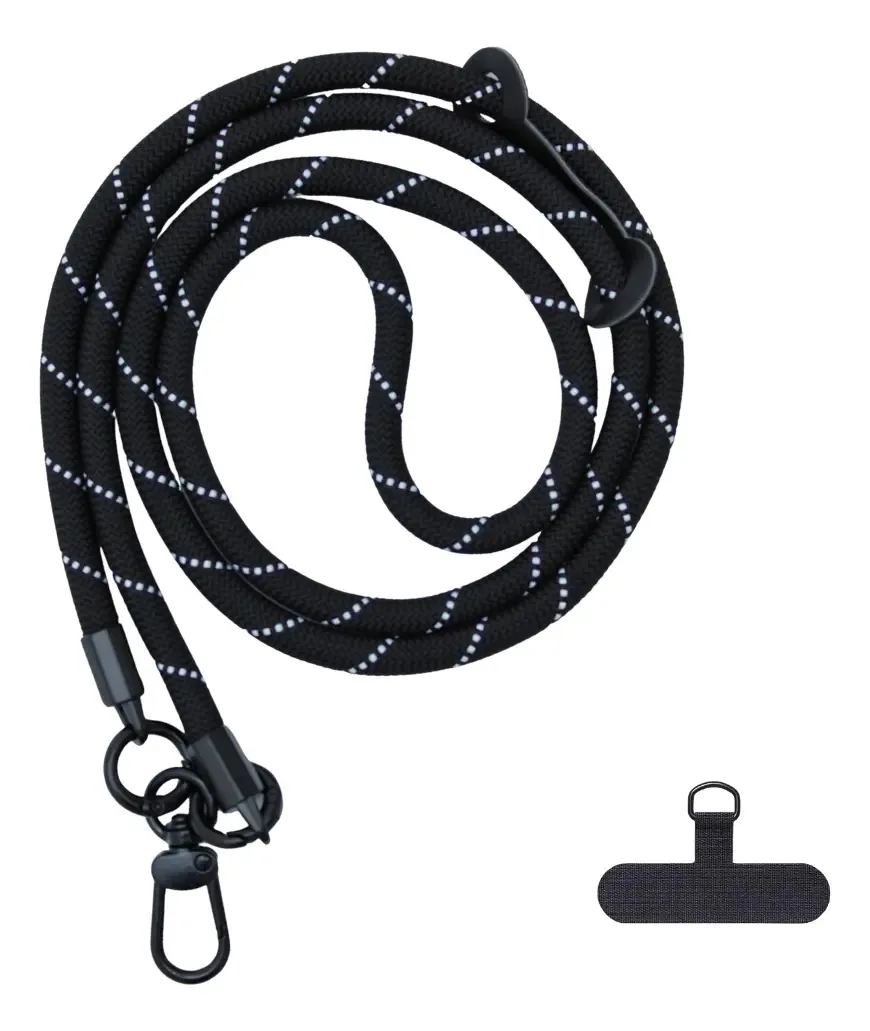 Cordão Universal Nerdcase Para Celular, Cinza Rajado