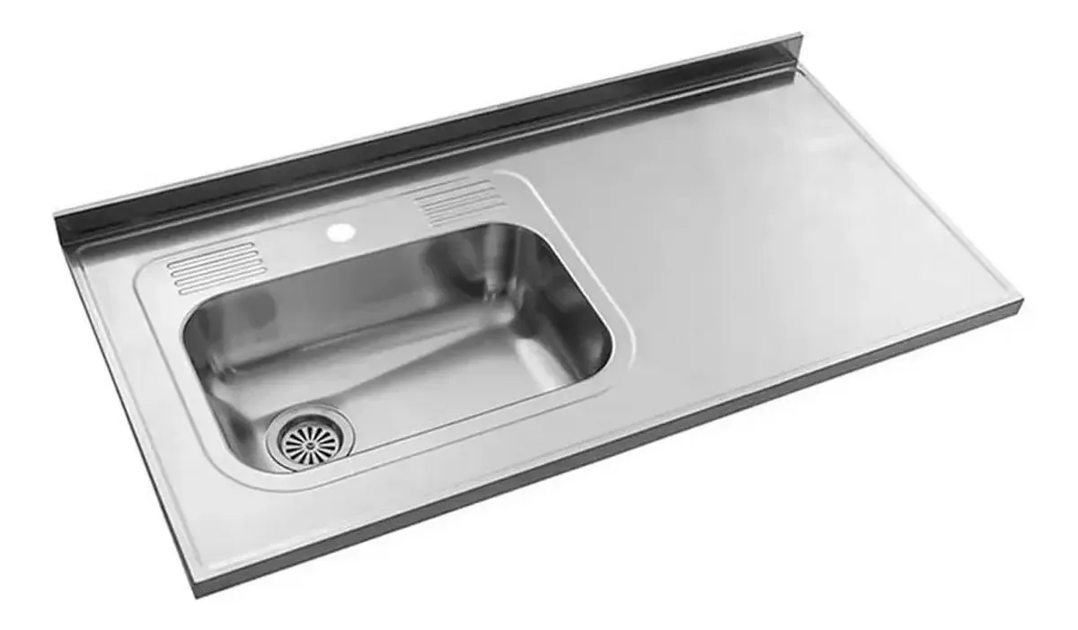 Mesada Johnson Aço Inoxidável 120 X 61 Bacha Simple Izquie