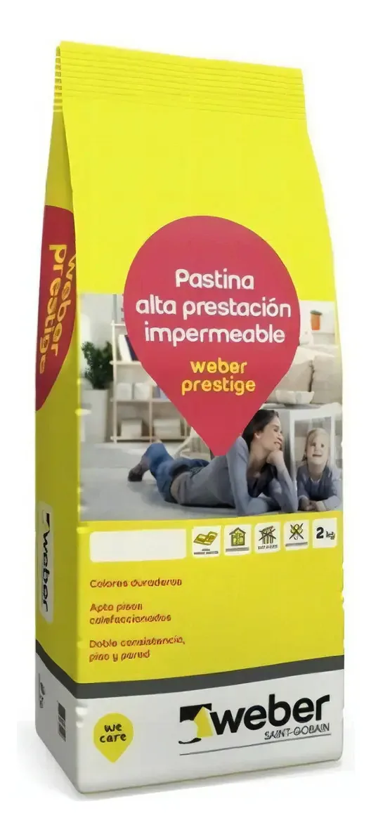 Porcelanato impermeável antifúngico Pastina Weber Prestige 2kg