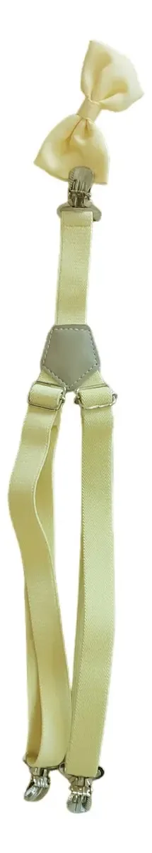 Kit Suspensório E Gravata Infantil Atacado Cor Amarelo/claro