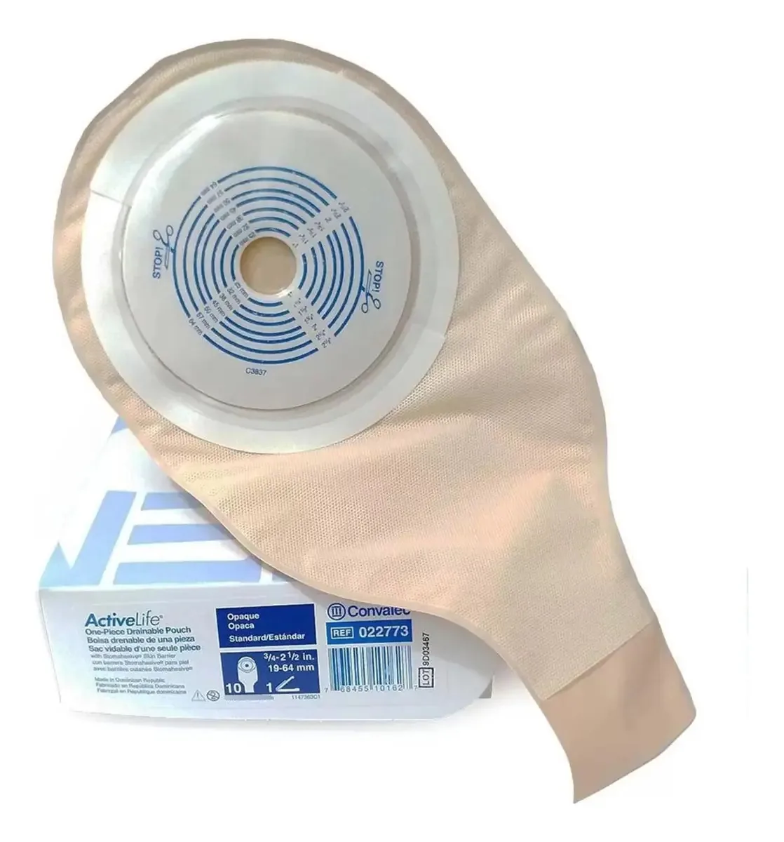 Bolsa Colostomia Convatec Active Life Drenável Recortável 64mm C/ 10 Unid