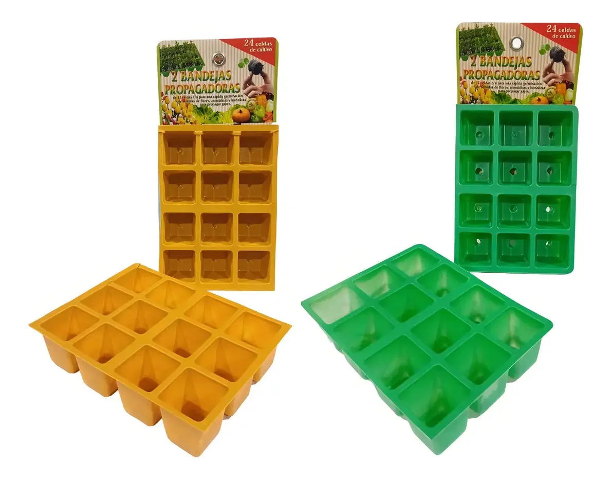 Conjunto Aquaflex de 2 bandejas de cultivo rígidas de 12 células