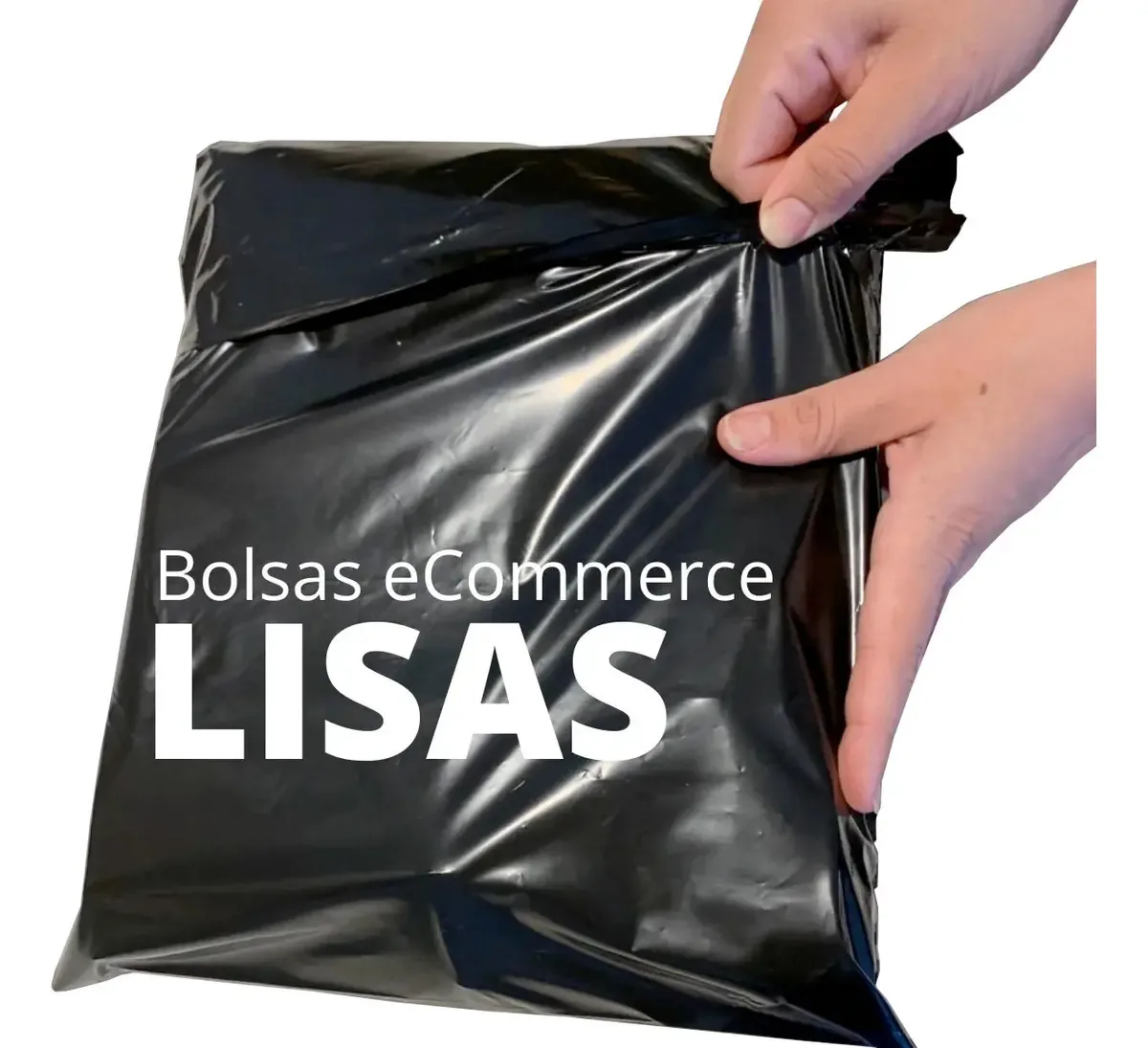 Sacos E Commerce Grandes 90x90 Pretos Lisos Pack X50