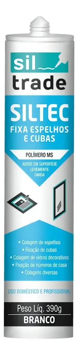 Selante Siltrade Siltec Fixa Espelho E Cubas 390g