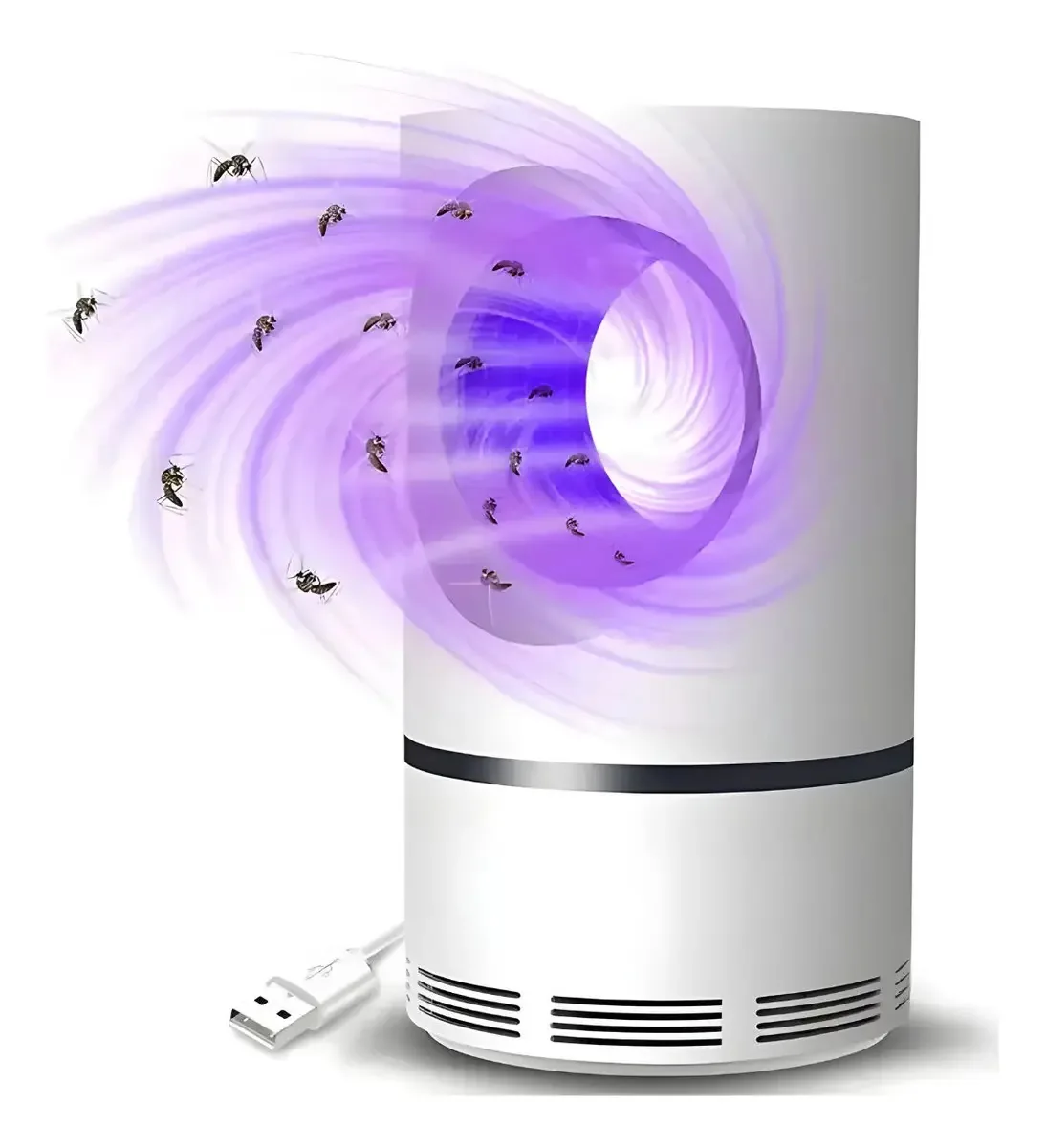 Armadilha De Mosquito Pernilongo, Dengue Led Silencioso Usb