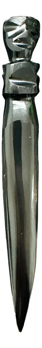 Faca Punhal Espada Pedra Obsidiana Natural 12cm - Proteção