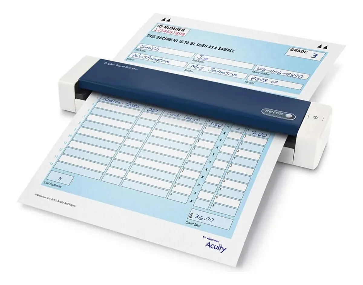 Scanner Xerox Duplex Travel (xdts) A4 Duplex 7ppm Ocr Pdf