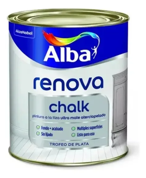 Troféu Renova Chalk Ultra Matt Chalk Paint Colors 1 Lt Alba Color Silver