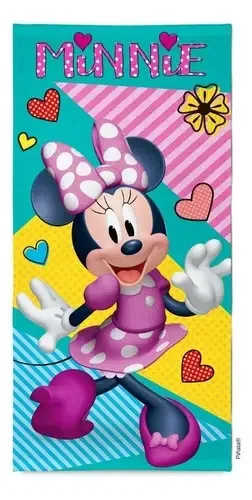Toalha de praia Disney Minnie em microfibra Piñata 60x120
