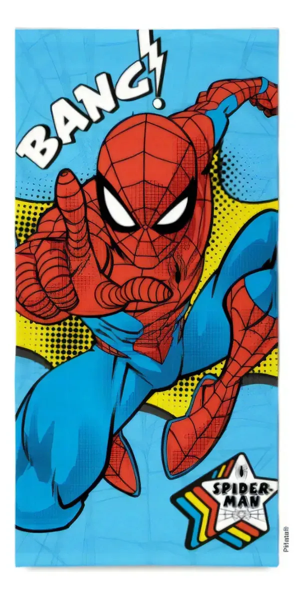 Toalha de praia de algodão Piñata infantil Spiderman Character