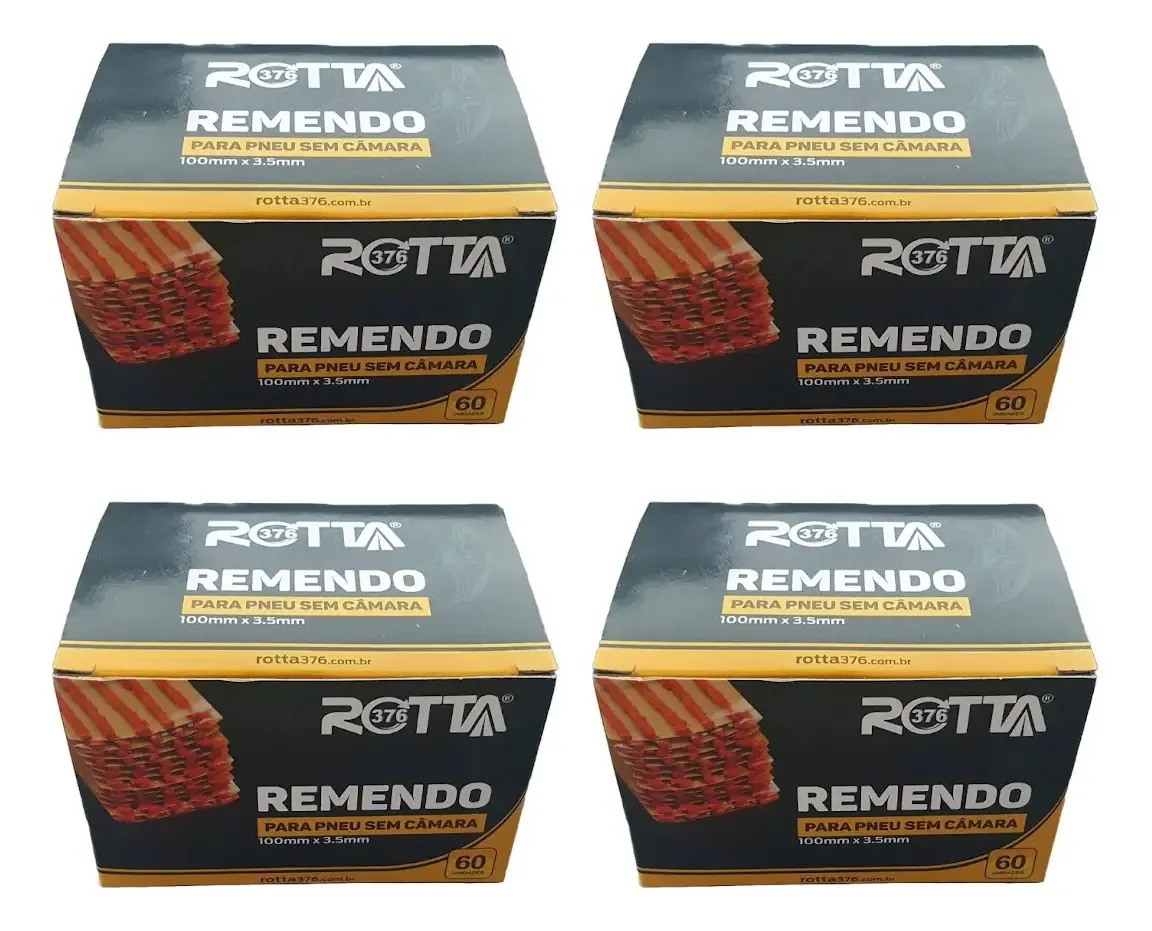 Kit Conserto Pneu Macarrão para Moto sem Câmara com 60 Peças