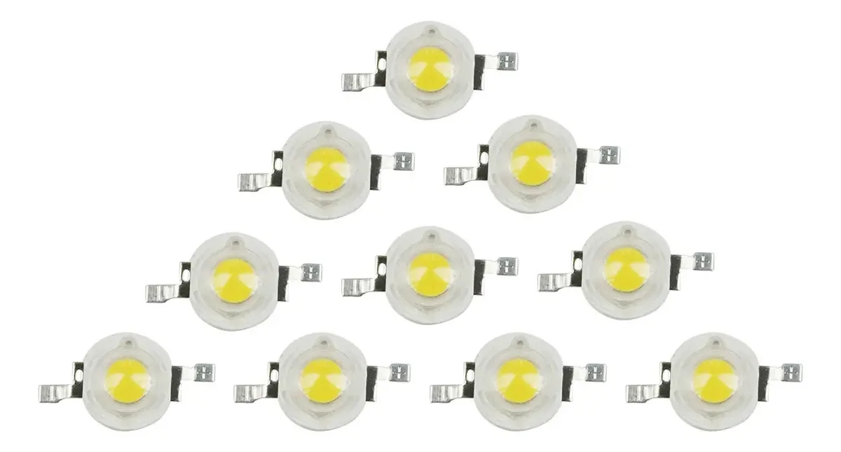 Kit 10 Chips LED 3W Branco Quente 3000K Luminos Bivolt Iluminação