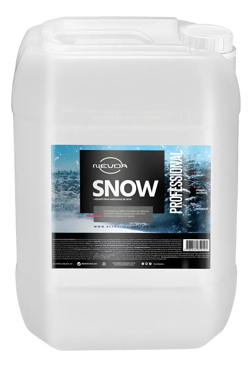 Fluído Snow P/ Máquina De Neve 20 Litros Nevoa Profissional