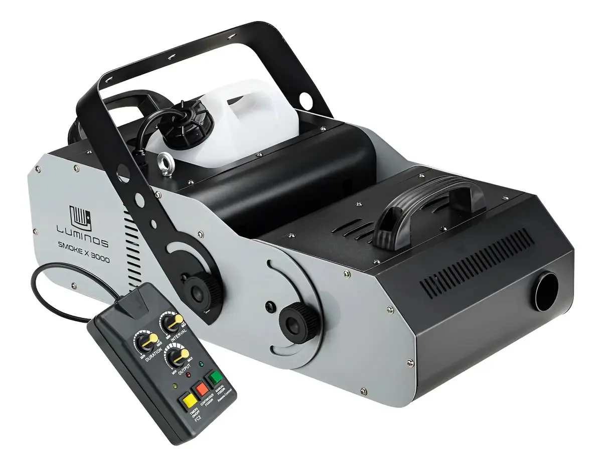 Maquina De Fumaça 3000w Bico Articulado Dmx Controle Remoto Preto