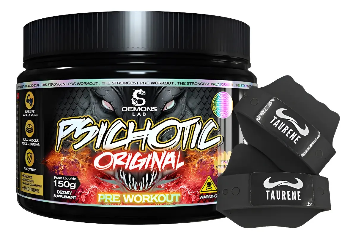 Pre Treino Psichotic Frutas Vermelhas 150g Luva - Demons Frutas Vermelhas