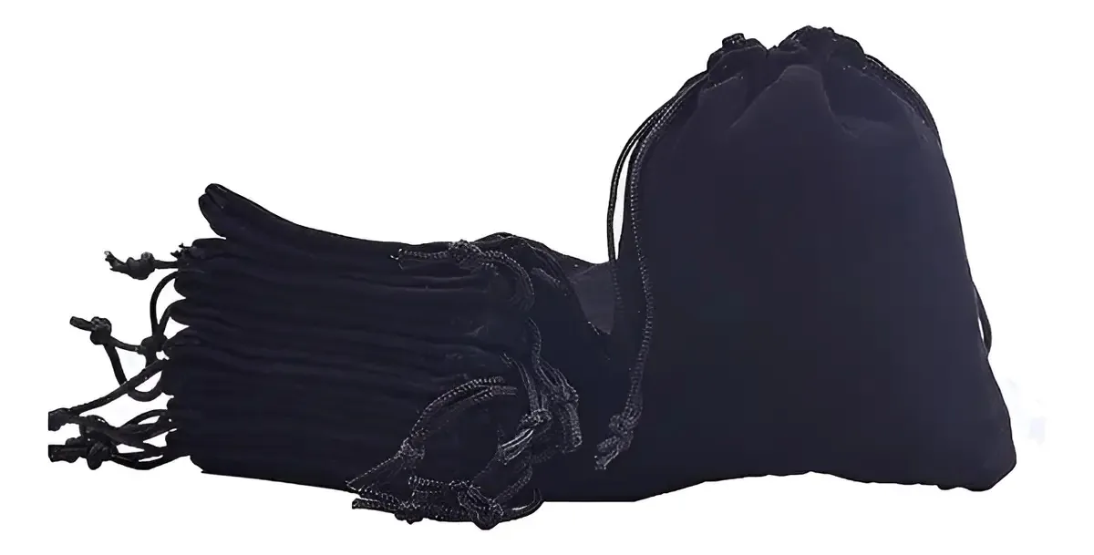 Saquinhos Sacos De Veludo Preto Ou Vermelho 13x9,5cm - 10un