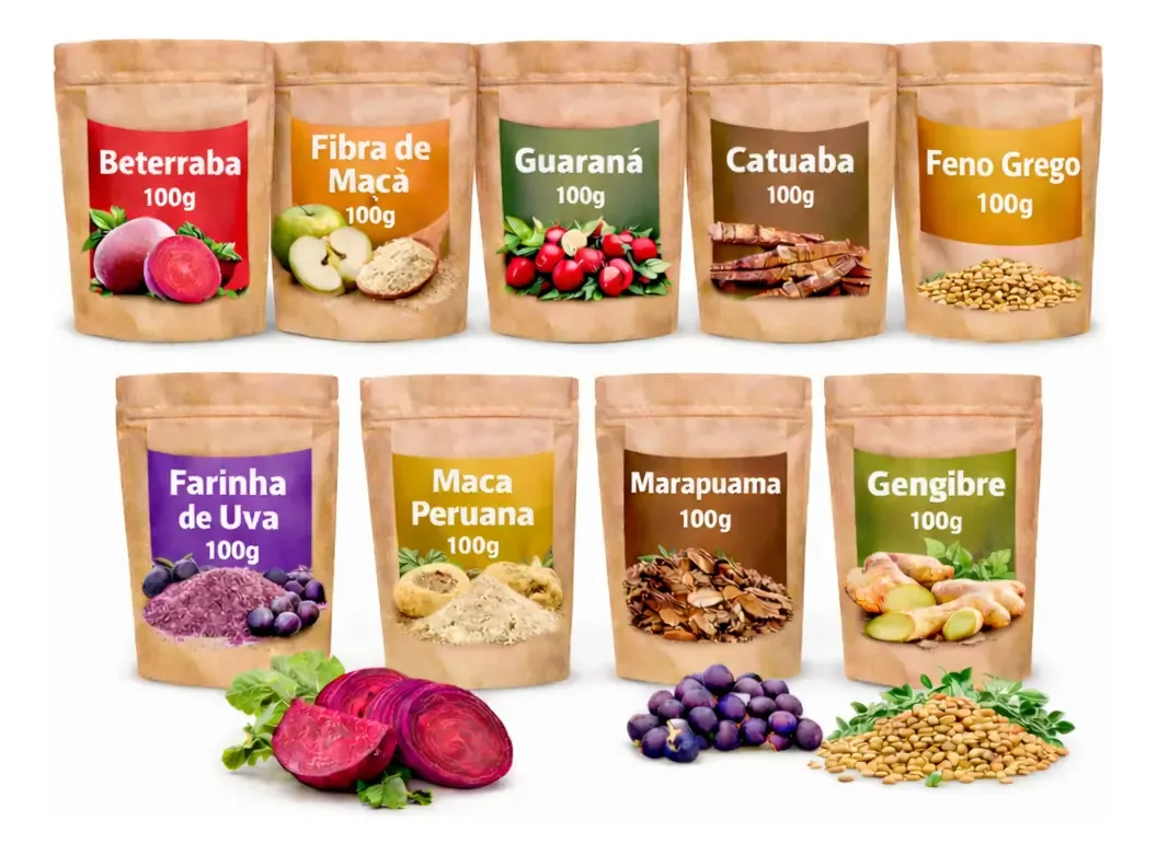 Kit Energia, Força E Treino 100g Farinha De Beterraba