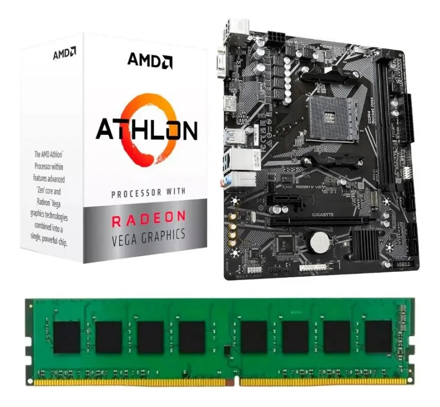 Combinação de atualização para PC Amd Athlon 3000g + B450 + 8gb N233