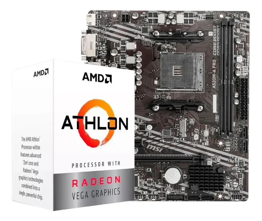 Combinação de atualização de PC Amd Athlon 3000g+ A520 N229
