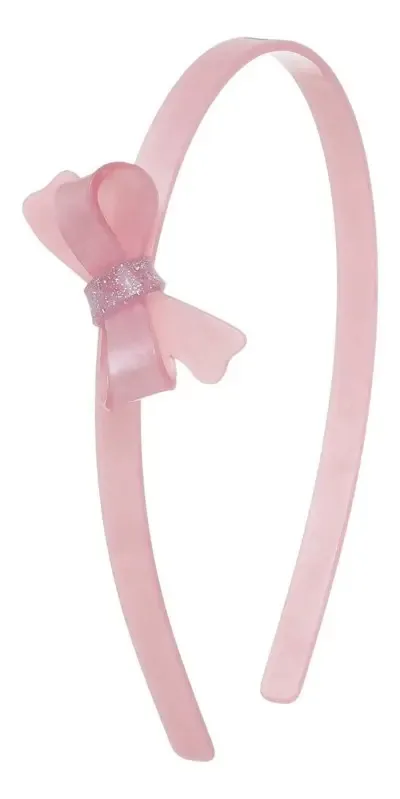 Tiara Laço Elegance Cor Madre Perola Rosado