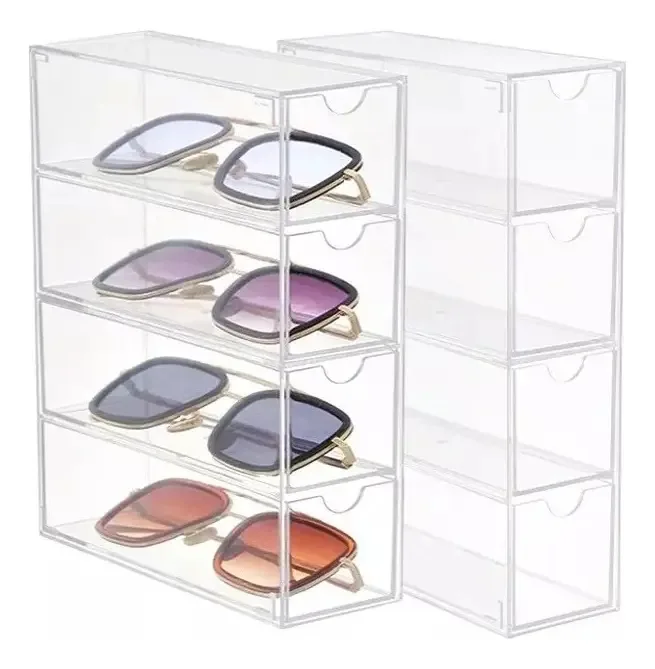 Organizador Gaveta Vertical Porta Maquiagem Óculos Org-189 Cor Transparente