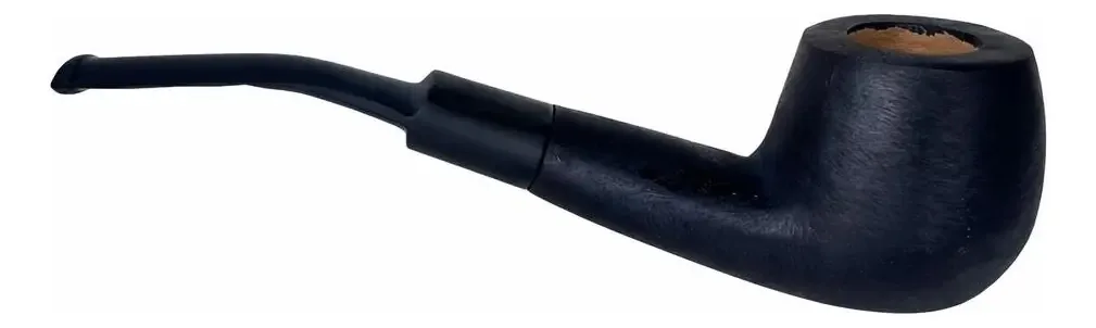 Cachimbo JTA Curvo Madeira Preto Velho Umbanda 12cm