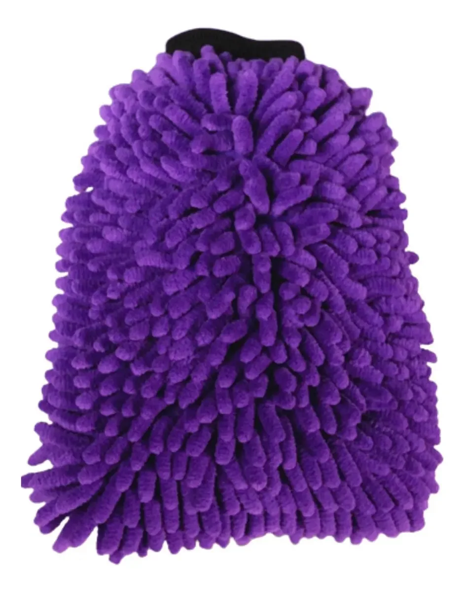 Luva Flanela Microfibra Zacs Roxo Lavagem Carros e Motos