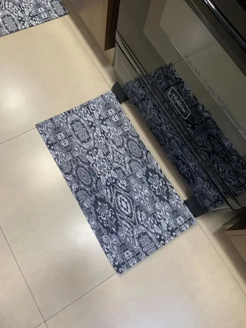 Kit Tapetes E Passadeira Vintage Preto 3 Peças