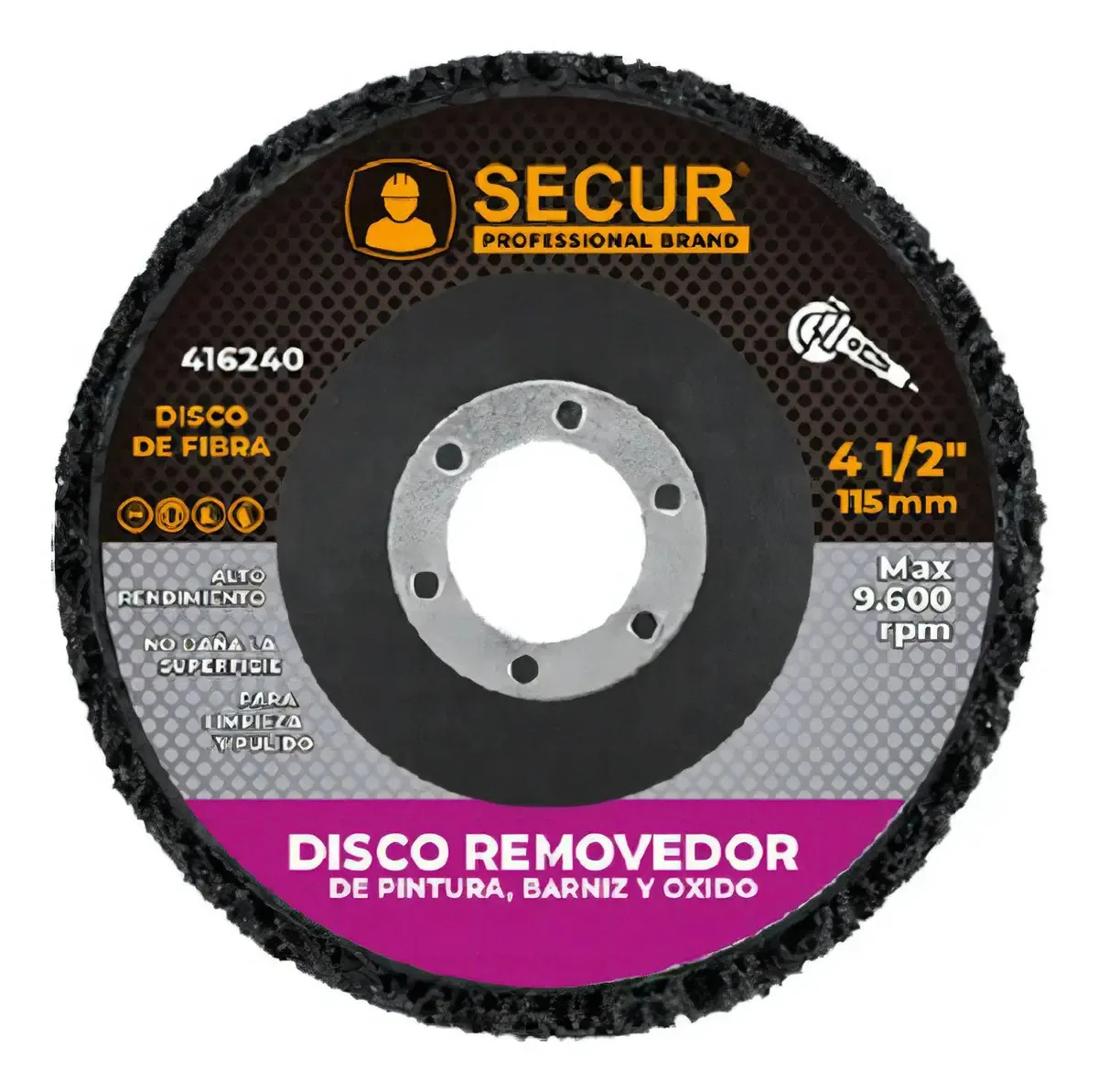 Disco de limpeza e polimento de moedor de 115 mm - a cor preta