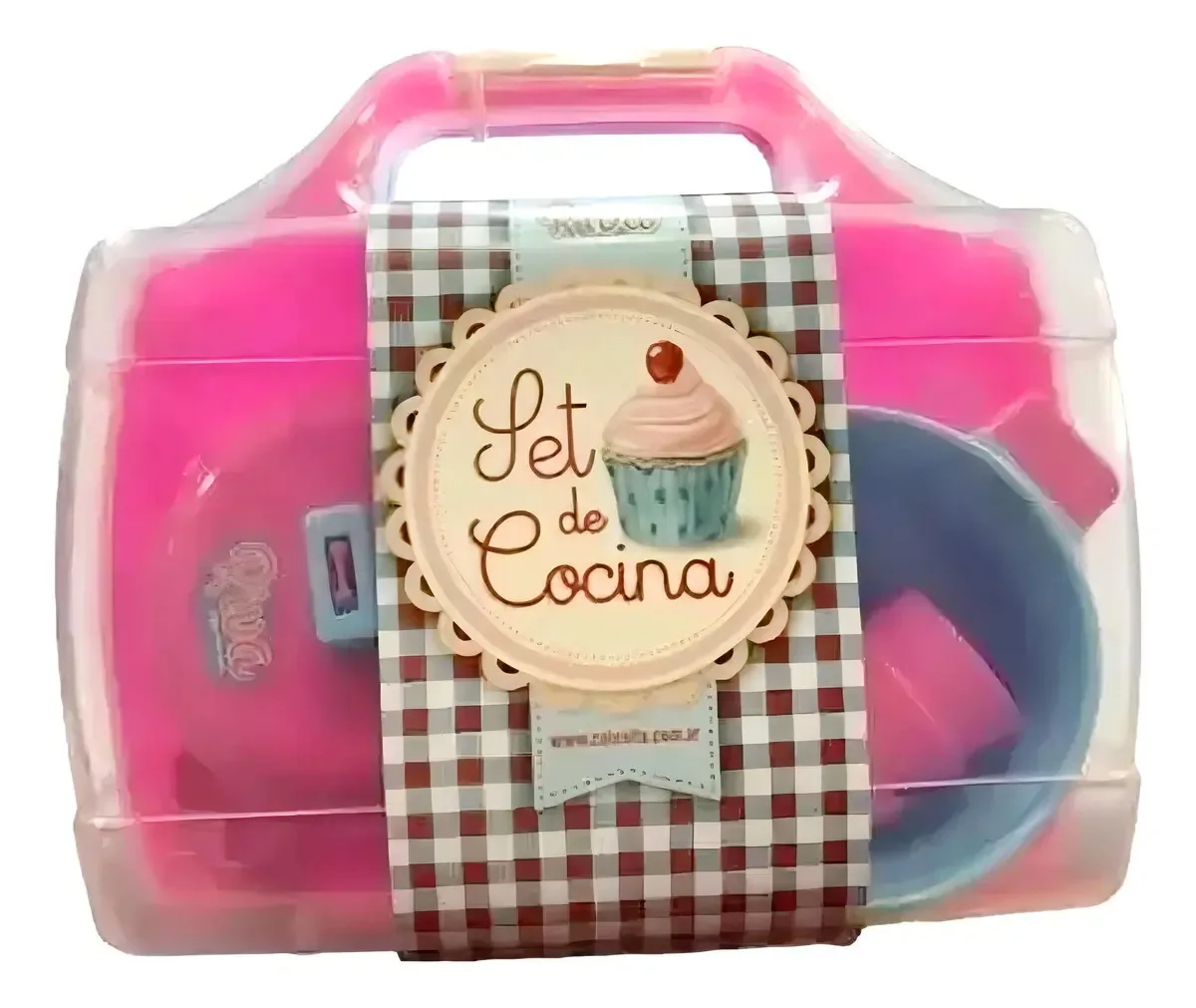 Conjunto de cozinha Riva Suitcase. Cor Rosa