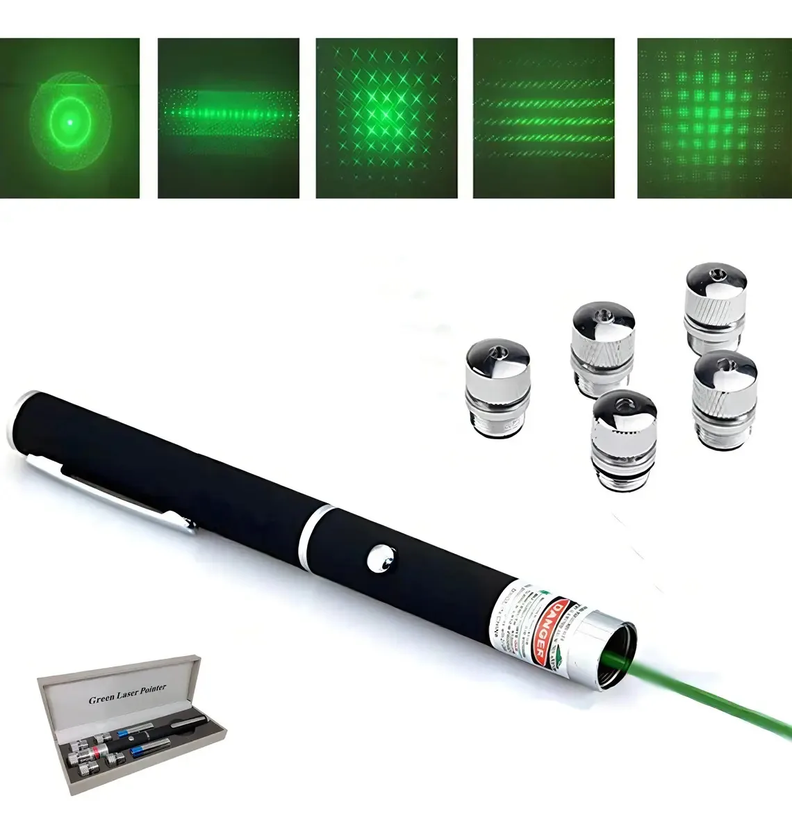 Caneta Laser Pointer Verde Lanterna 1000mw Até 7km