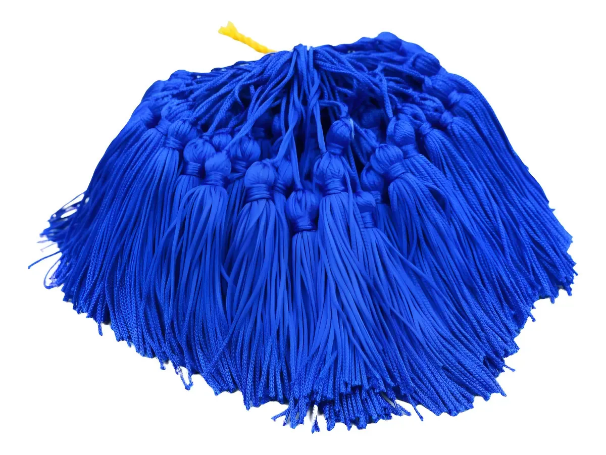 Franja Tassel de Poliéster Azul para Artesanato