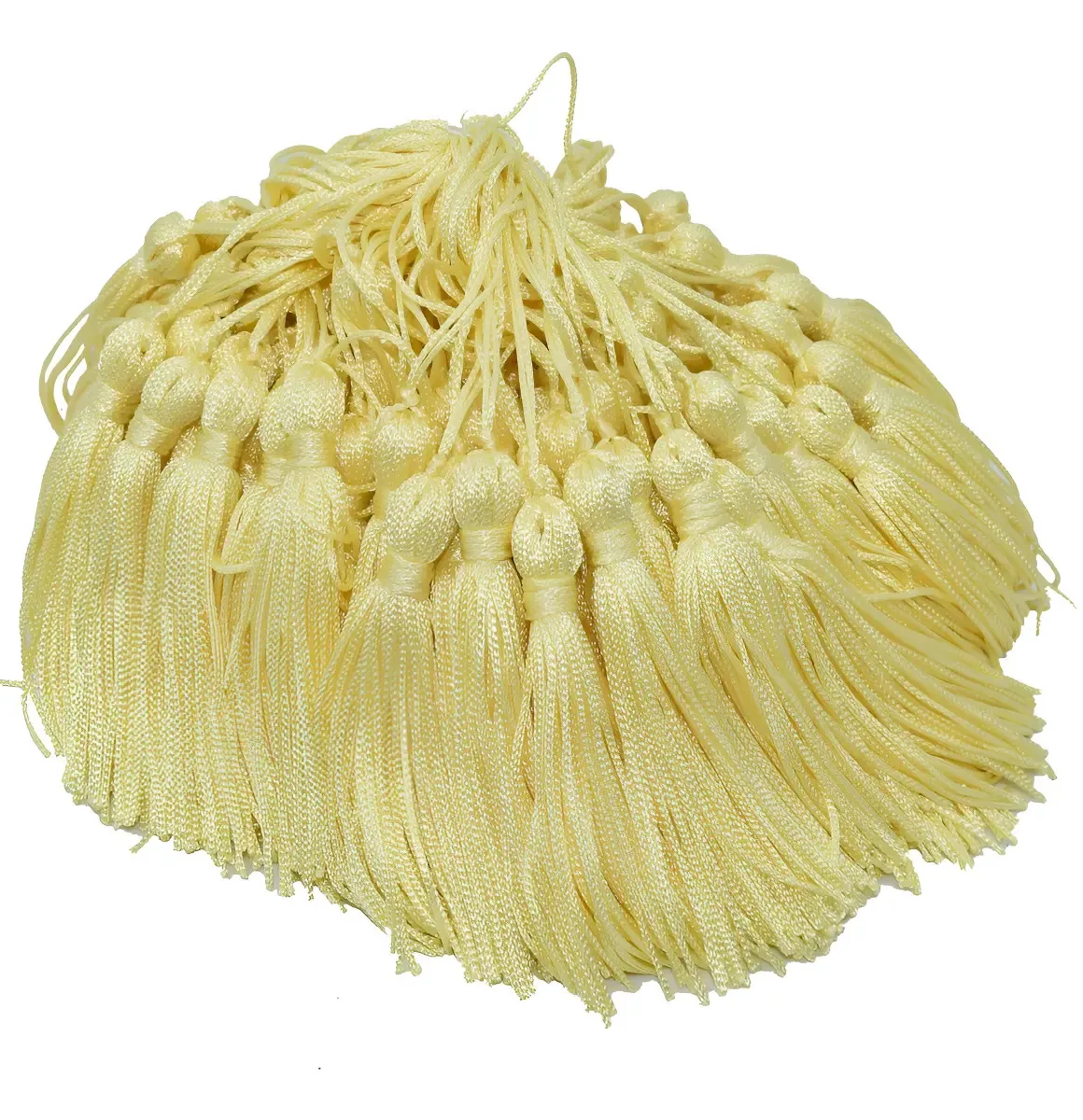 Franjas De Seda Pingente Tassel Azul Claro 25 Unidades Cor Amarelo