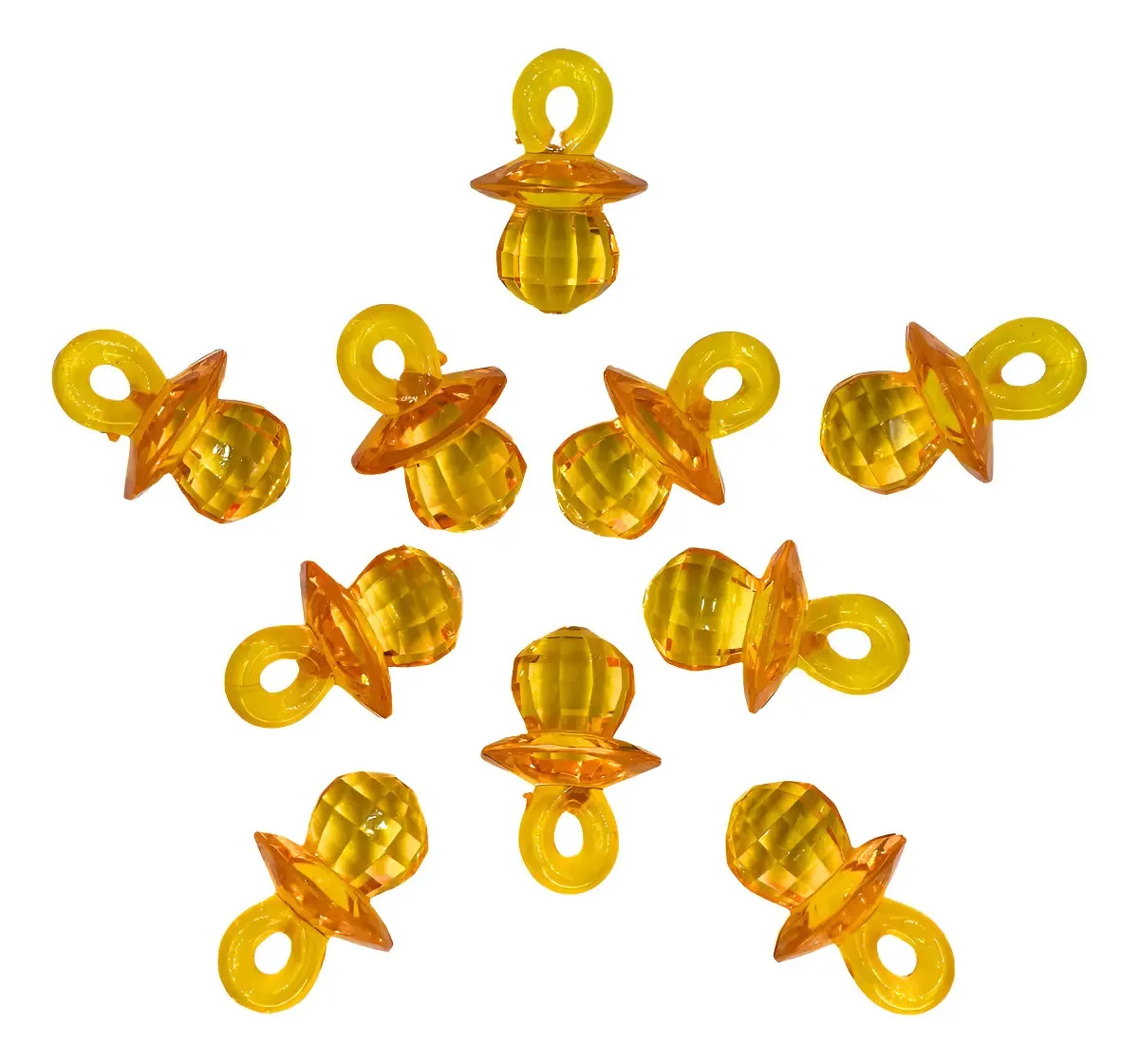 Chupeta E-NVK Acrílico Decoração Laranja 250g