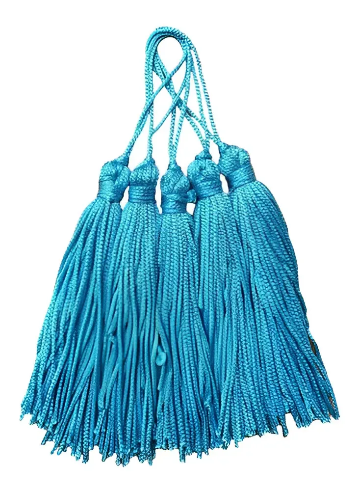 Franjas De Seda Tassel Pinjentes 100 Unidades Cor Azul-claro
