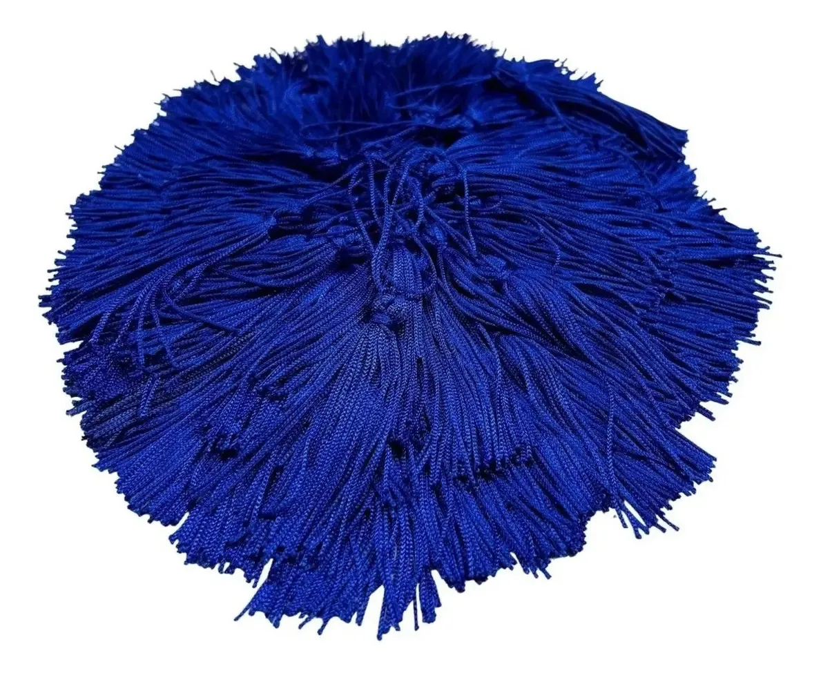 Franjas De Seda Pingentes Tassel Branca 25 Unidades Cor Azul-escuro