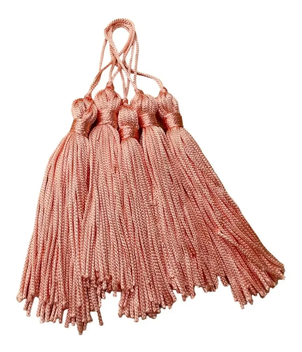 Franjas De Seda Pingentes Tassel Branca 25 Unidades Cor Salmão