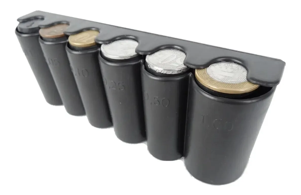 Porta Moedas Plástico Preto Budeplast para Táxi Uber e Carro
