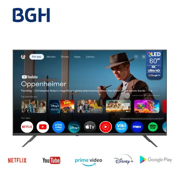 Smart TV Bgh 60 Qled 4k Google TV B6026US7g