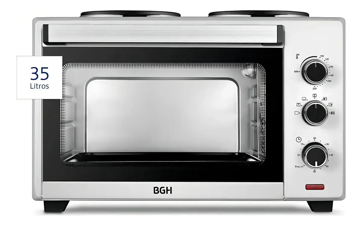 Forno de bancada elétrico BGH BHE35S22A 35L prata
