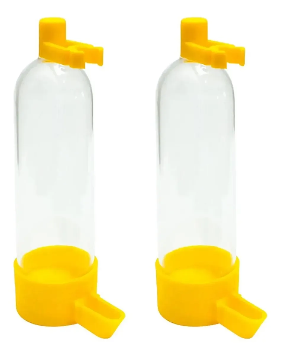 2 Bebedouros De Malha Fina Para Gaiolas De Pássaros 95ml
