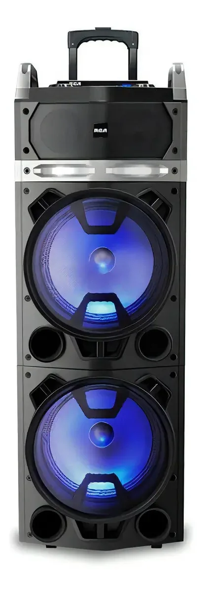 Alto-falante portátil Rca Bluetooth 122pro 15000w +cor do microfone preto