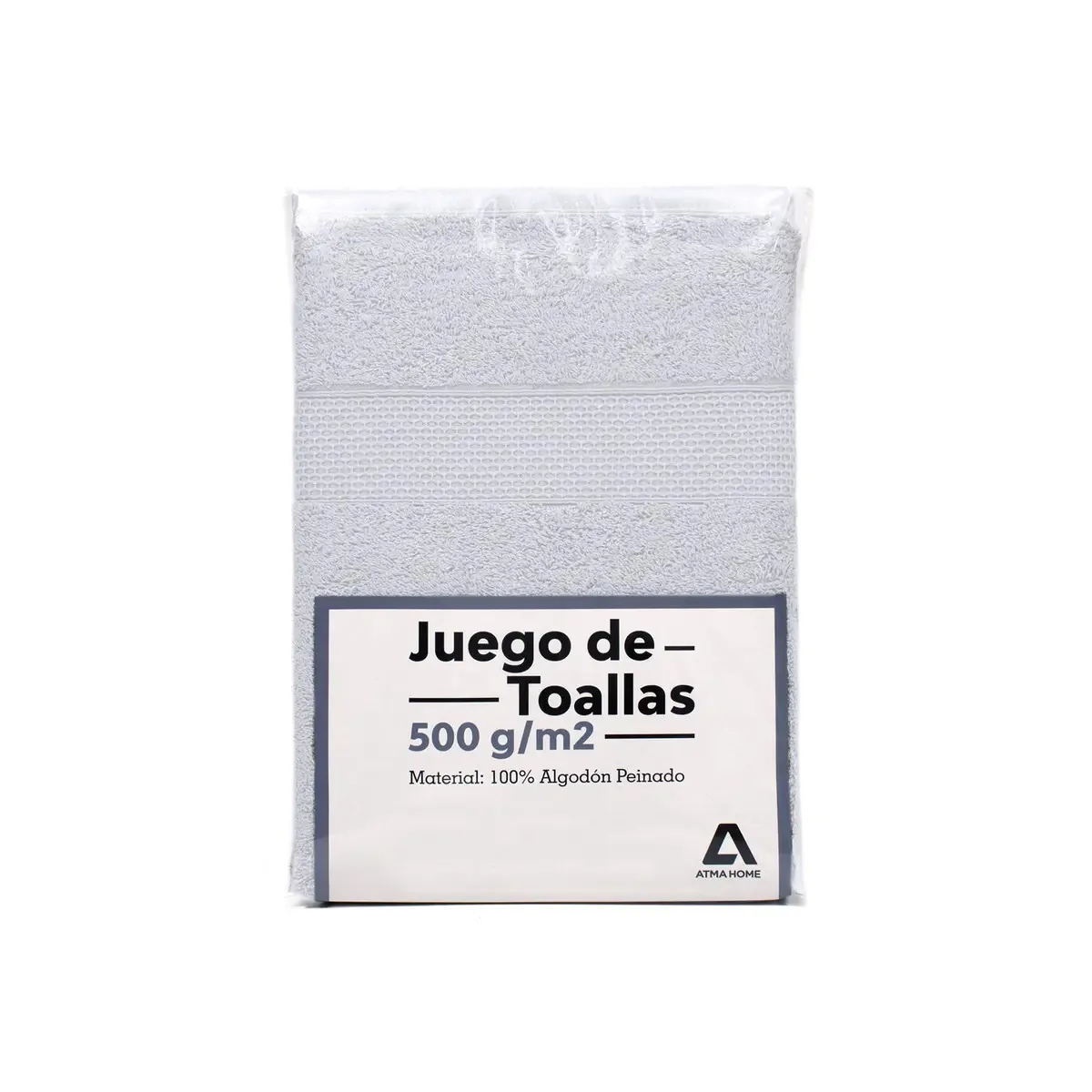 Conjunto de toalhas e toalhas brancas Atma Home 100% algodão 500 grs