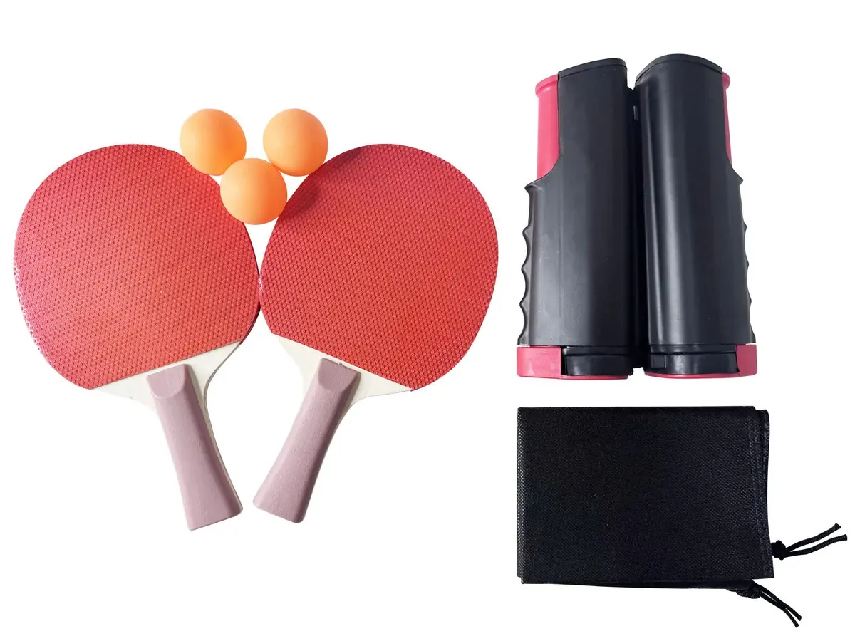 Conjunto completo de tênis de mesa Red Proline com pás e remos