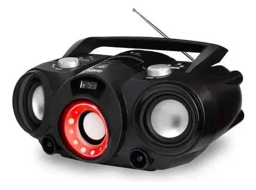 Gravador de rádio Mp3 USB Bluetooth Sanyo MDx1900bt 250w Pmpo Preto